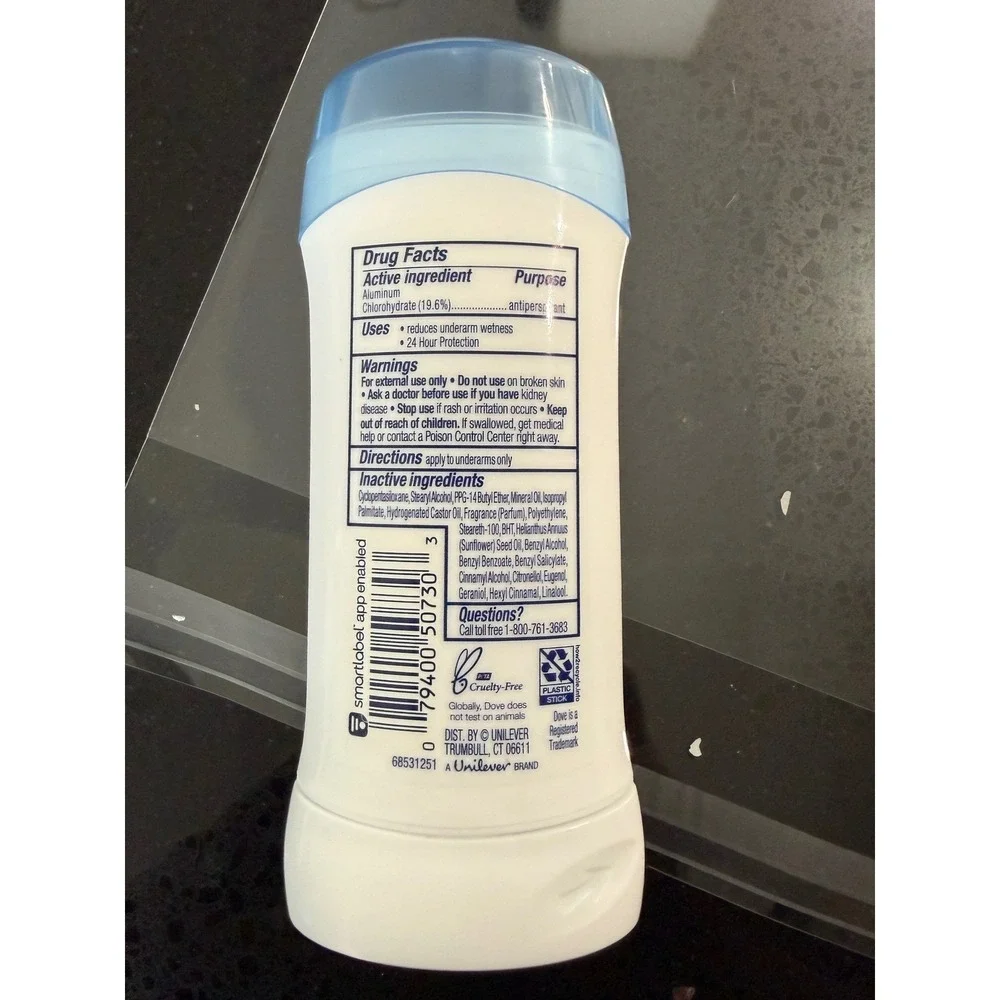 Dove Original Clean Antiperspirant Deodorant Invisible Solid 2.6 oz‎ Protection
